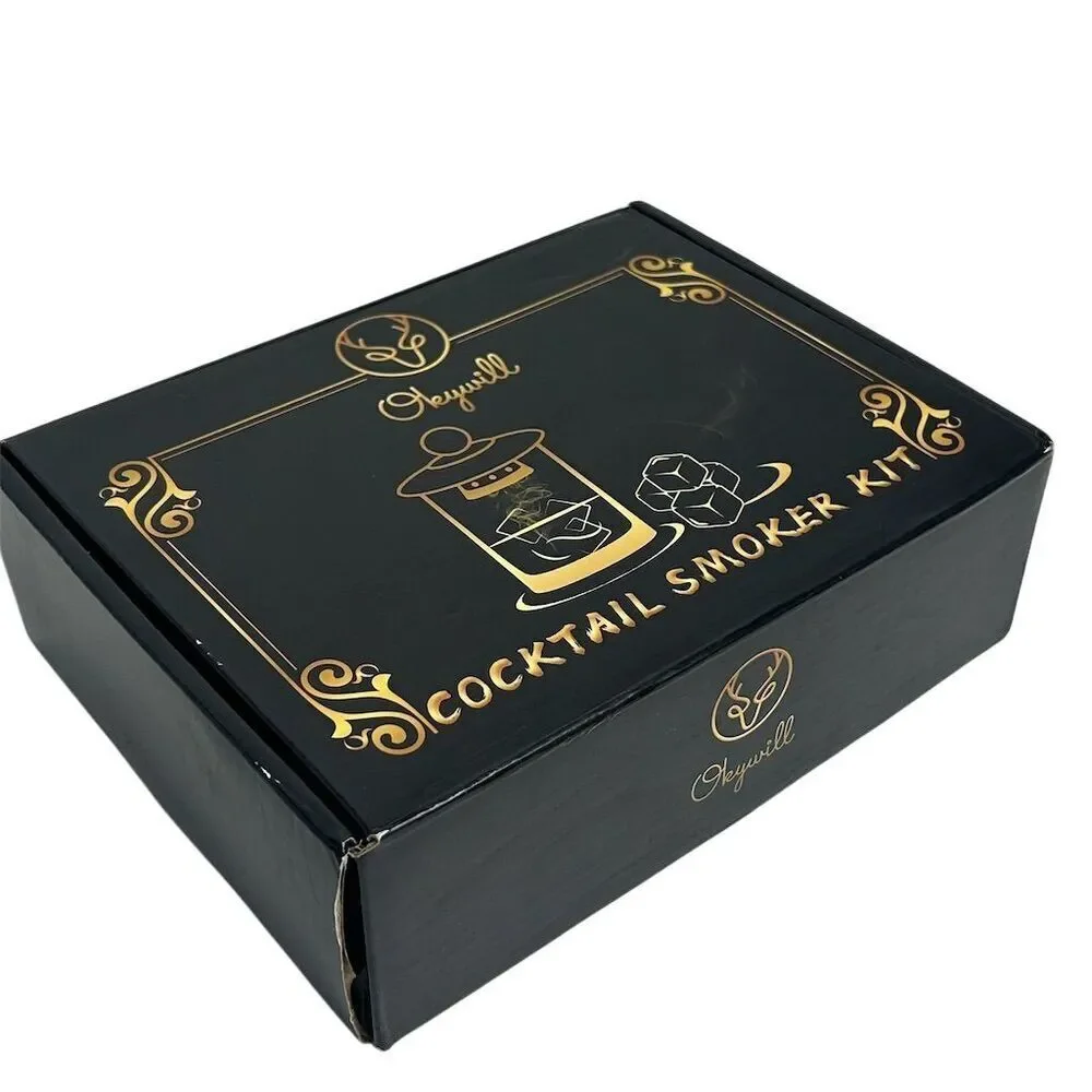 Okywill Cocktail Smoker Kit with 4 Wood Chip Flavors & Instructions‎